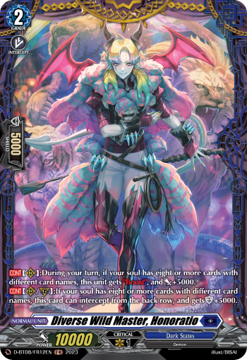 Diverse Wild Master, Honoratio - D-BT08/FR12 - Frame Rare available at 401 Games Canada