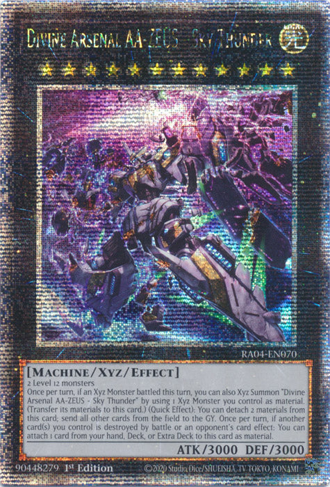 Divine Arsenal AA-ZEUS - Sky Thunder (New Art) - RA04-EN070 - Quarter Century Secret Rare - 1st Edition