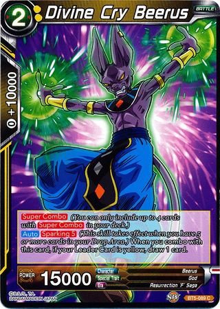 Divine Cry Beerus - BT5-089 - Common available at 401 Games Canada