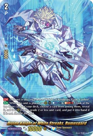 Divine Knight of White Streaks, Rumesgard - D-BT11/SECP04EN - Secret Rare P available at 401 Games Canada