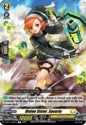 Divine Sister, Savarin - D-BT11/087EN - Common available at 401 Games Canada