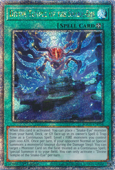 Divine Temple of the Snake-Eye - AGOV-EN056 - Quarter Century Secret Rare - 1st Edition available at 401 Games Canada