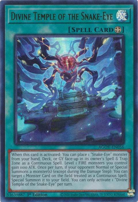 Divine Temple of the Snake-Eye - AGOV-EN056 - Ultra Rare - 1st Edition available at 401 Games Canada