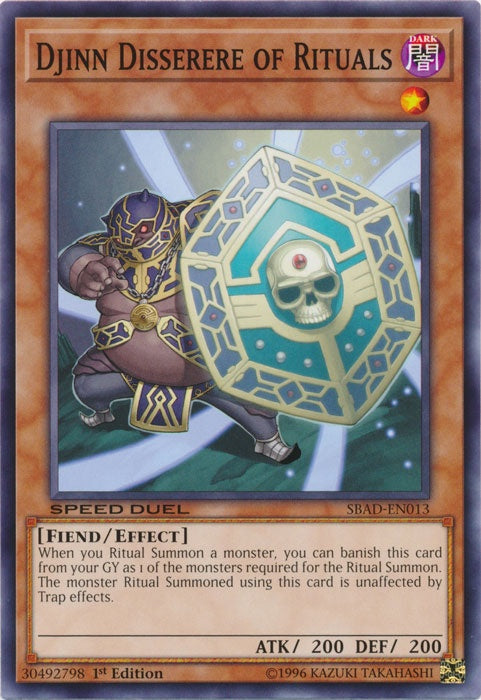 Djinn Disserere of Rituals - SBAD-EN013 - Common - 1st Edition available at 401 Games Canada
