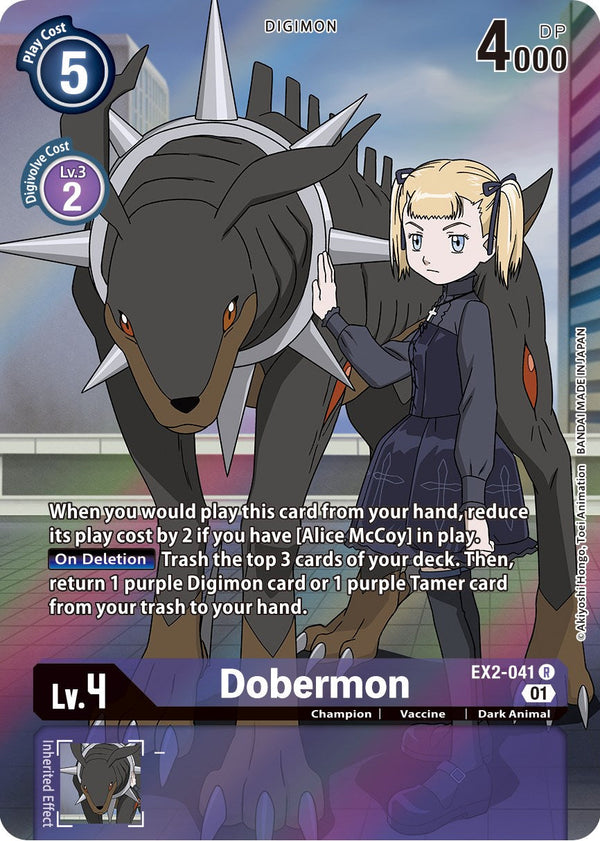 Dobermon (Alternate Art) - EX2-041 - Rare available at 401 Games Canada