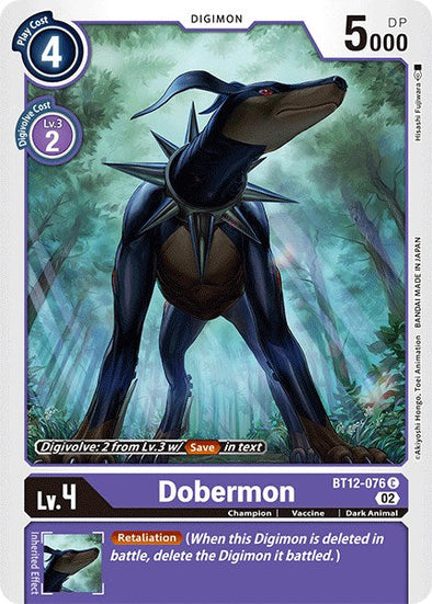 Dobermon - BT12-076 - Common available at 401 Games Canada