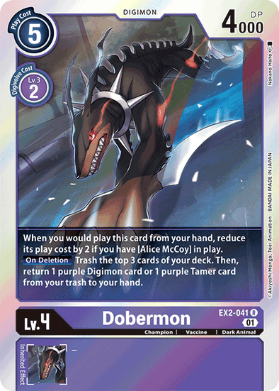 Dobermon - EX2-041 - Rare available at 401 Games Canada