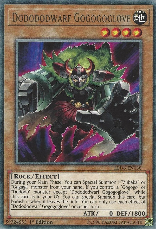 Dodododwarf Gogogoglove - LED6-EN036 - Rare - 1st Edition available at 401 Games Canada