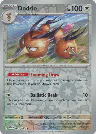 Dodrio - 085/165 - Rare - Reverse Holo available at 401 Games Canada