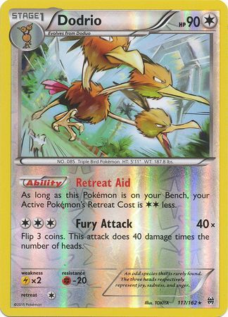 Dodrio - 117/162 - Rare - Reverse Holo available at 401 Games Canada