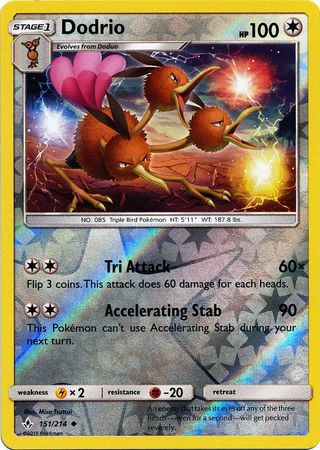 Dodrio - 151/214 - Uncommon - Reverse Holo available at 401 Games Canada