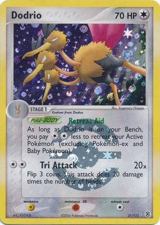 Dodrio - 21/112 - Rare - Reverse Holo available at 401 Games Canada