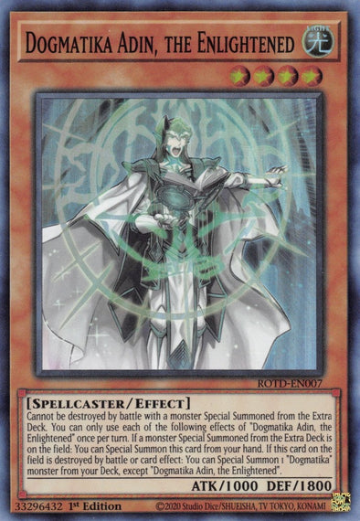 Dogmatika Adin, the Enlightened - ROTD-EN007 - Super Rare - 1st Edition available at 401 Games Canada