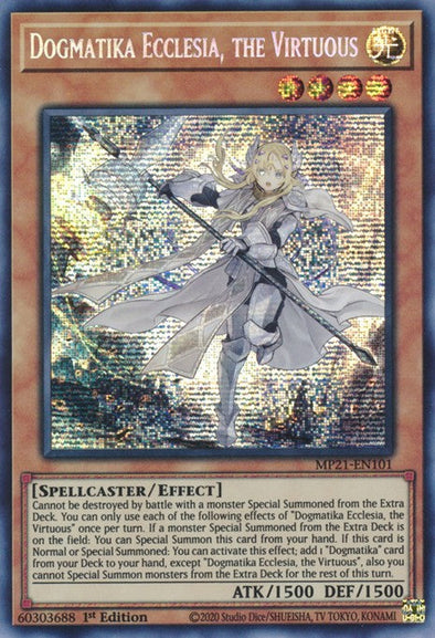 Dogmatika Ecclesia, the Virtuous - MP21-EN101 - Prismatic Secret Rare - 1st Edition available at 401 Games Canada