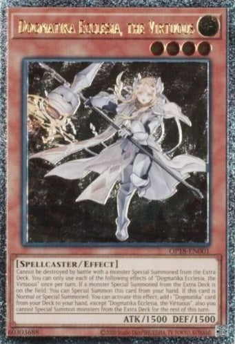 Dogmatika Ecclesia, the Virtuous - OP18-EN001 - Ultimate Rare available at 401 Games Canada