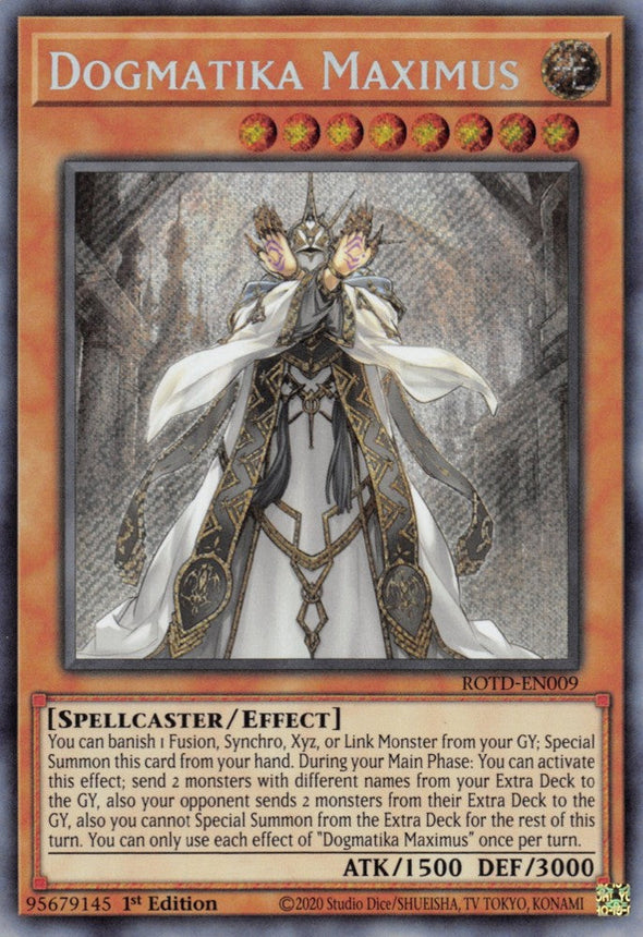 Dogmatika Maximus - ROTD-EN009 - Secret Rare - 1st Edition available at 401 Games Canada