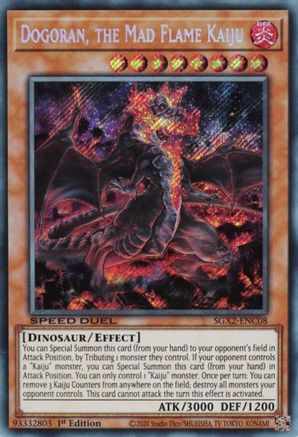 Dogoran, the Mad Flame Kaiju (Secret Rare) - SGX2-ENC08 - Secret Rare - 1st Edition available at 401 Games Canada