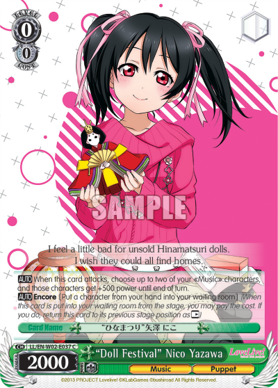 "Doll Festival" Nico Yazawa - LL/EN-W02-E037 - Common available at 401 Games Canada