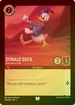 Donald Duck (Boisterous Fowl) - 108/204 - Uncommon (Foil) available at 401 Games Canada