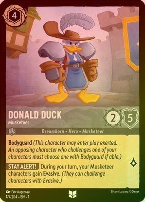 Donald Duck (Musketeer) - 177/204 - Uncommon (Foil) available at 401 Games Canada