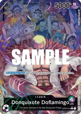 Donquixote Doflamingo (Alternate Art) - OP04-019 - Leader available at 401 Games Canada