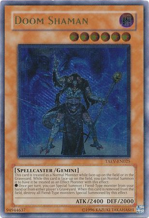 Doom Shaman - TAEV-EN025 - Ultimate Rare - Unlimited available at 401 Games Canada