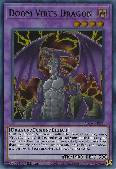 Doom Virus Dragon (Green) - DLCS-EN055 - Ultra Rare - 1st Edition available at 401 Games Canada