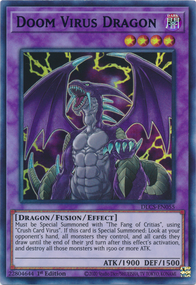 Doom Virus Dragon (Purple) - DLCS-EN055 - Ultra Rare - 1st Edition available at 401 Games Canada