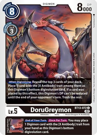 DoruGreymon - BT13-072 - Common available at 401 Games Canada