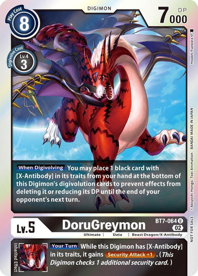 401 Games Canada - DoruGreymon (Official Tournament Pack Vol. 6) - Next Adventure (BT07) 401 Games Canada - DoruGreymon (Official Tournament Pack Vol. 6) - Next Adventure (BT07)