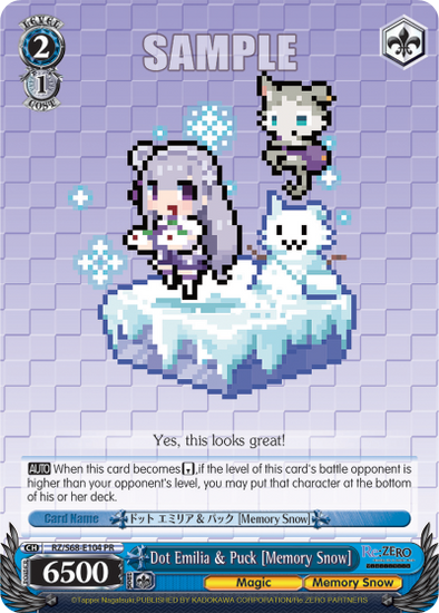 Dot Emilia and Puck [Memory Snow] - RZ/S68-E104 - Promo available at 401 Games Canada