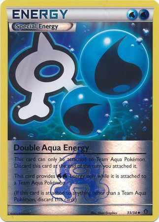 Double Aqua Energy - 33/34 - Uncommon - Reverse Holo available at 401 Games Canada