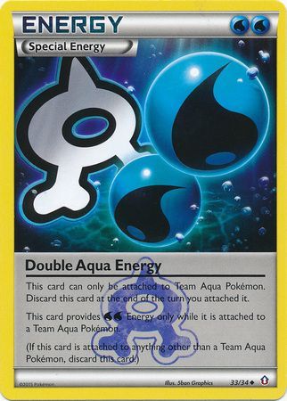 Double Aqua Energy - 33/34 - Uncommon available at 401 Games Canada