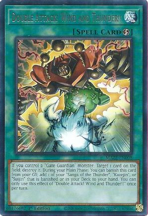 Double Attack! Wind and Thunder!! - MAZE-EN008 - Rare - 1st Edition available at 401 Games Canada
