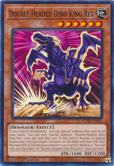 Double-Headed Dino King Rex - DUNE-EN007 - Common - 1st Edition available at 401 Games Canada