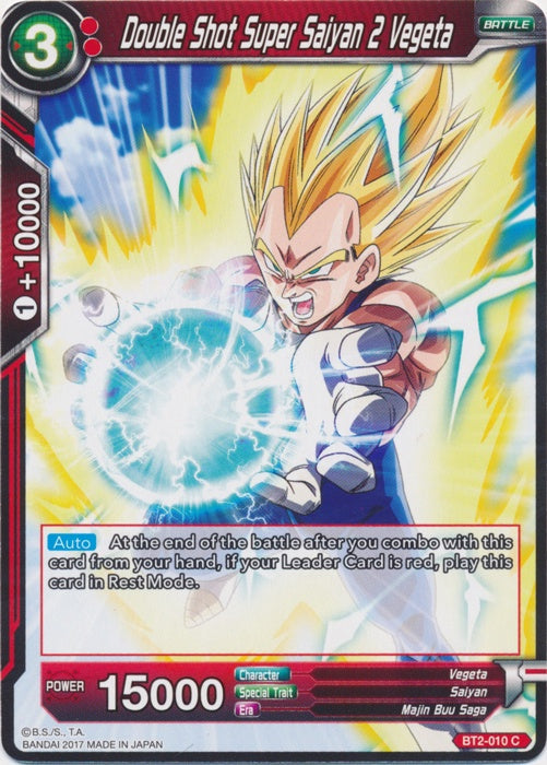 Double Shot Super Saiyan 2 Vegeta - BT2-010 - Common available at 401 Games Canada