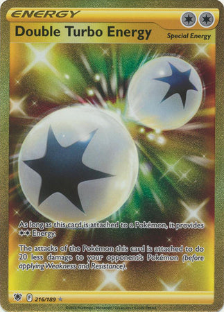 Double Turbo Energy - 216/189 - Secret Rare available at 401 Games Canada