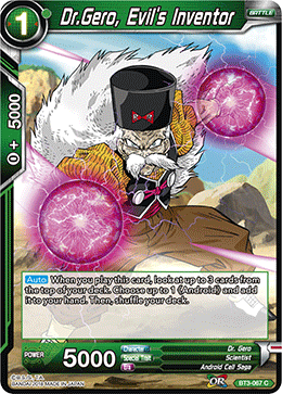 Dr. Gero, Evil's Inventor - BT3-067 - Common available at 401 Games Canada