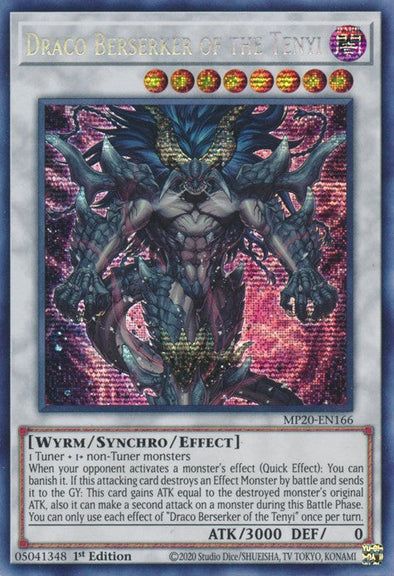 Draco Berserker of the Tenyi - MP20-EN166 - Prismatic Secret Rare - 1st Edition available at 401 Games Canada