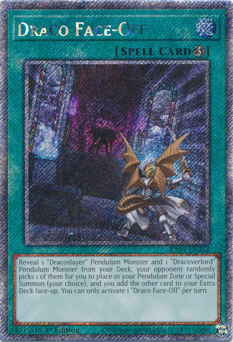 Draco Face-Off (Platinum Secret Rare) - RA04-EN262 - Platinum Secret Rare - 1st Edition