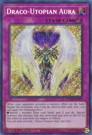 Draco-Utopian Aura - POTE-EN079 - Secret Rare - 1st Edition available at 401 Games Canada