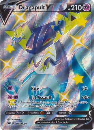 shiny dragapult pokemon card V - 317/190 Price 2026 Weakness Darkness 2 Resistance Fighting Dragapult VMAX | Rebel Clash