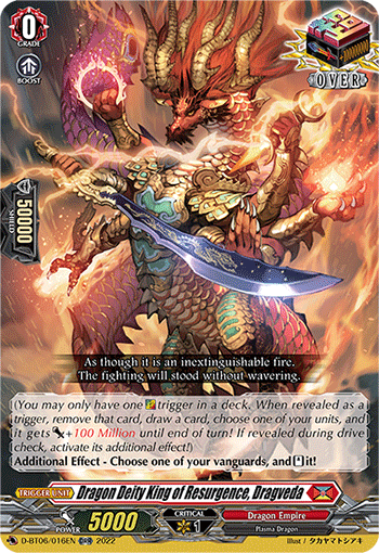 Dragon Deity King of Resurgence, Dragveda - D-BT06/016 - Over Double Rare available at 401 Games Canada