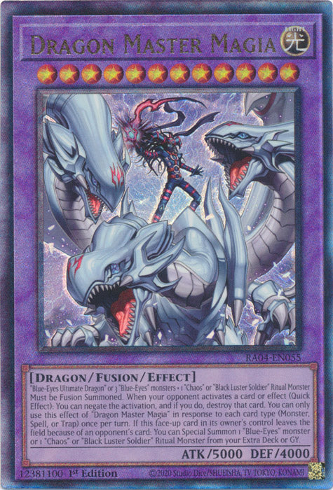 Dragon Master Magia (PUR) - RA04-EN055 - Prismatic Ultimate Rare - 1st Edition