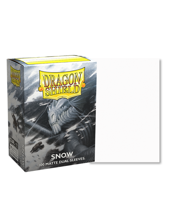 Dragon Shield - 100ct Standard Size - Dual - Snow Matte available at 401 Games Canada