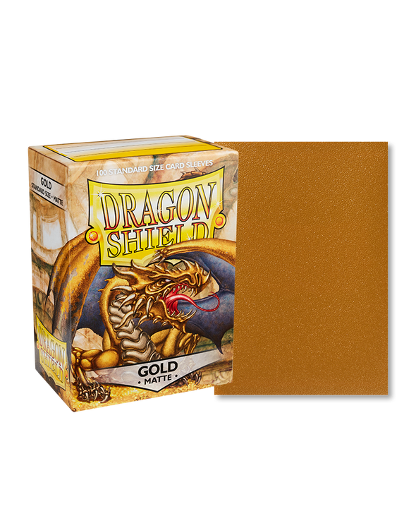 Dragon Shield - 100ct Standard Size - Gold Matte available at 401 Games Canada