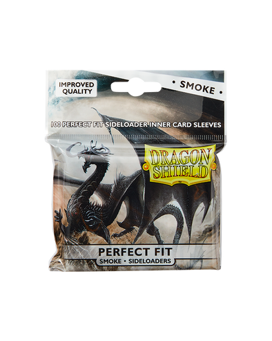 Dragon Shield - 100ct Standard Size - Perfect Fit Sideloading - Smoke available at 401 Games Canada