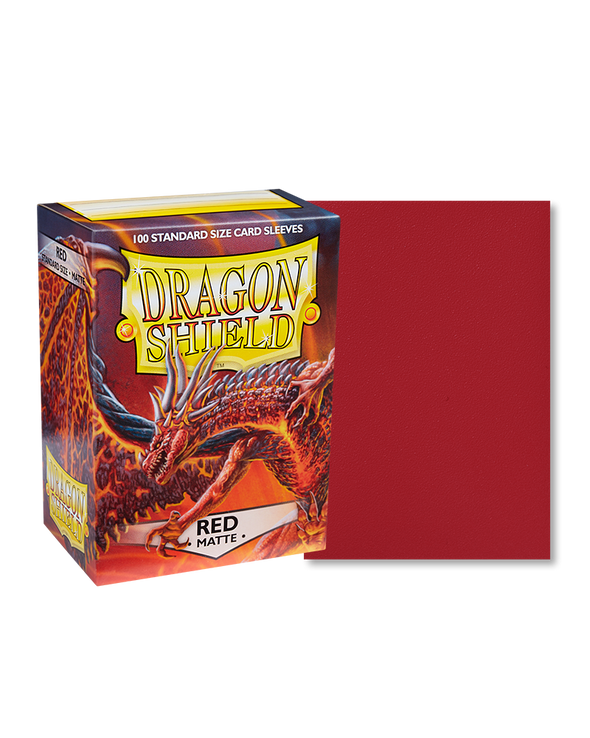 Dragon Shield - 100ct Standard Size - Red Matte available at 401 Games Canada