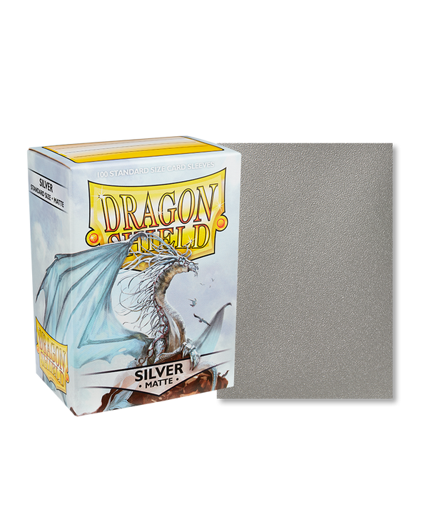 Dragon Shield - 100ct Standard Size - Silver Matte available at 401 Games Canada