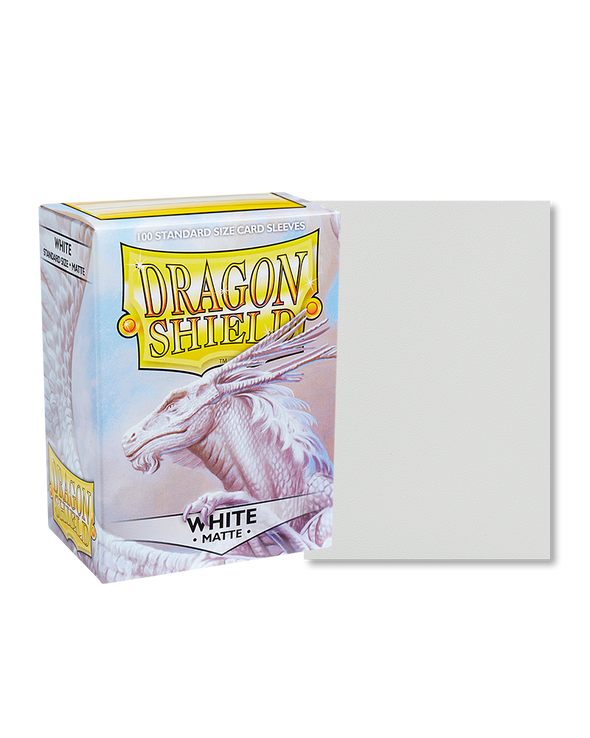 Dragon Shield - 100ct Standard Size - White Matte available at 401 Games Canada